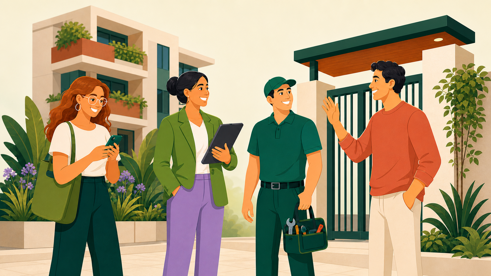 Personas de la comunidad conectadas mediante Vecindad